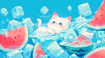 清凉冰块小猫