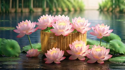 荷塘花开 好运莲莲