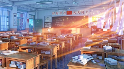 午后的阳光教室