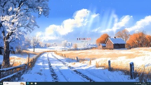 雪景乡村小路