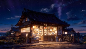 流星雨！极光星河下的小卖部
