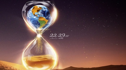 4k 唯美地球沙漏