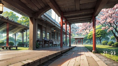 4K唯美治愈日式庭院