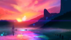 日落晚霞