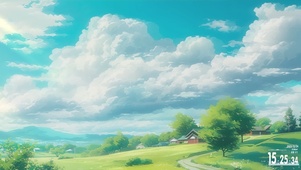 白云下的美景