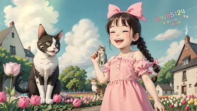 治愈郁金香女孩