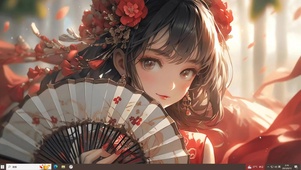 国潮扇子女