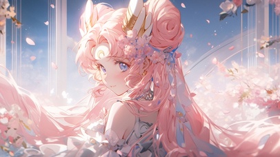 漫天樱舞的月野兔