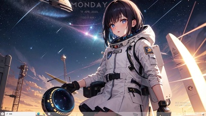 4k宇航员黑发美少女