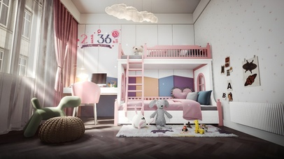 唯美清新治愈儿童房