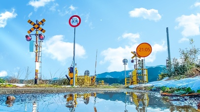 4K日系雨后街道