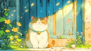 盛夏可爱橘猫
