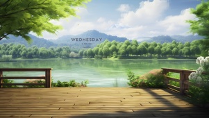 远山 湖泊