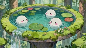 治愈团子泡澡