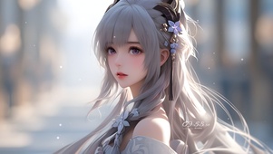 4K清纯古风动漫少女