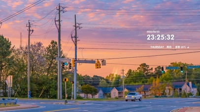 4k 治愈唯美夕阳日式街道