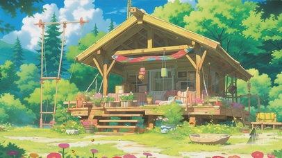 护眼房屋绿景