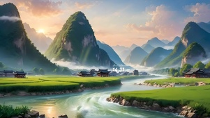 高山河流