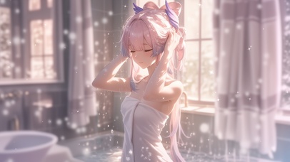 雪墨壁纸丨心海丨浴光遐思丨