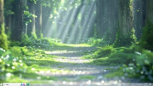林中绿意小路