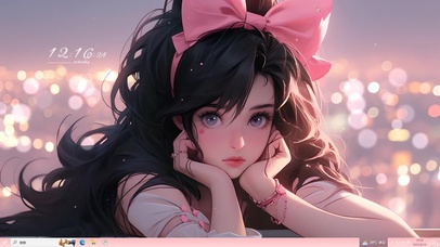 怀旧蝴蝶结时尚女孩