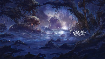 4k 治愈夜晚森林湖泊