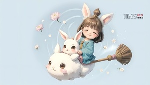 骑兔子的女孩