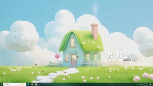 简约护眼小屋桌面主题