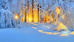 唯美治愈冬季下雪天
