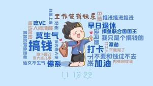 打工人励志语护眼壁纸