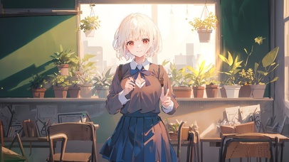 阳光可爱花园少女