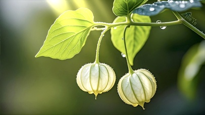 阳光下的灯笼花