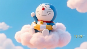 云端游泳的哆啦A梦