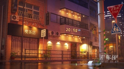 唯美治愈安静日系城市街道