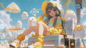 活力海滩女孩