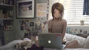 宅家少女和瞌睡猫猫（真实时间）