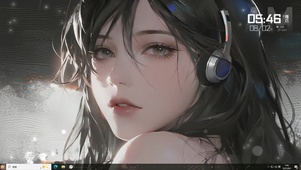 忧郁伤感的美少女
