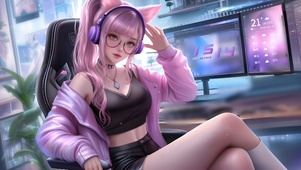 时尚电竞少女