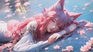 【4K】阿狸 动漫游戏猫耳美女