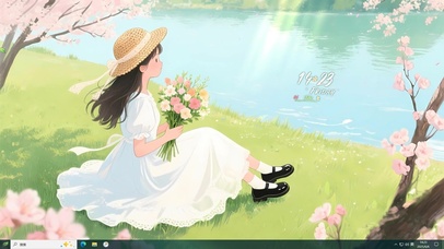  清新治愈白裙女孩