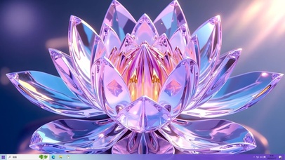 好运莲莲，水晶七彩莲花