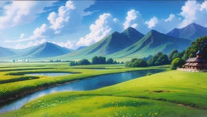 解忧壁纸·青草远山白云