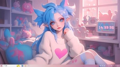 可爱电竞猫耳女孩