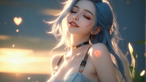 逆光拍摄闭眼金克斯
