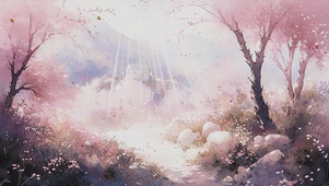 樱色小径的远方