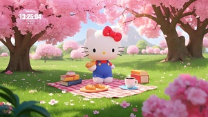 凯蒂猫赏樱花