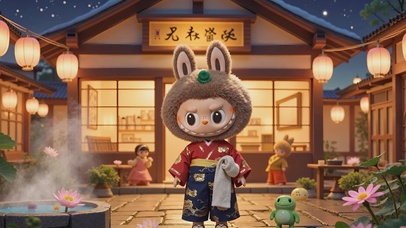 Labubu神隐汤屋