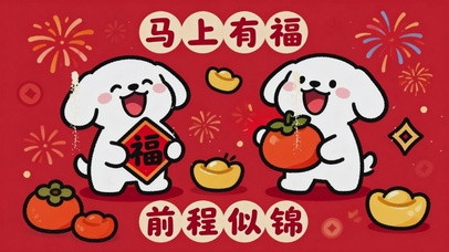 马上有福，前程似锦