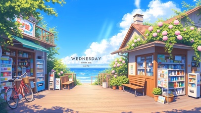 治愈清新夏日海边