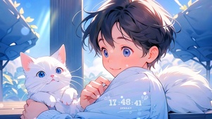 旧漫 男孩与猫